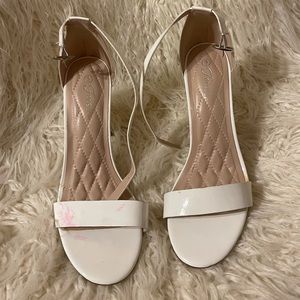 Forever White Big Block Heels